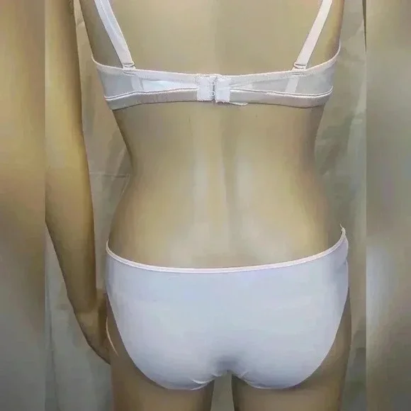 NWOT Simone Perele Orphee Sheer Plunge Bra and Panty Set 34B/1 Petal Power - Picture 7 of 9